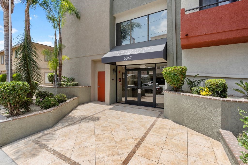 Building Exterior Entrance Doors at Woodland Trio Apartments, North Hollywood, CA, 91601