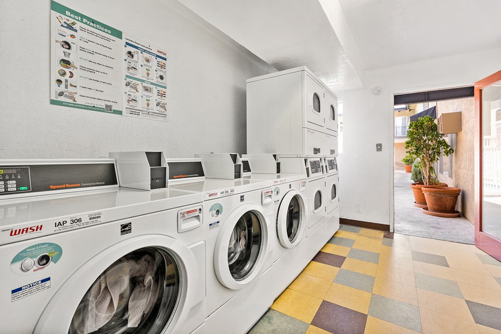 Laundry facilities at Parthenia Terrace Apartments, Canoga Park, 91304