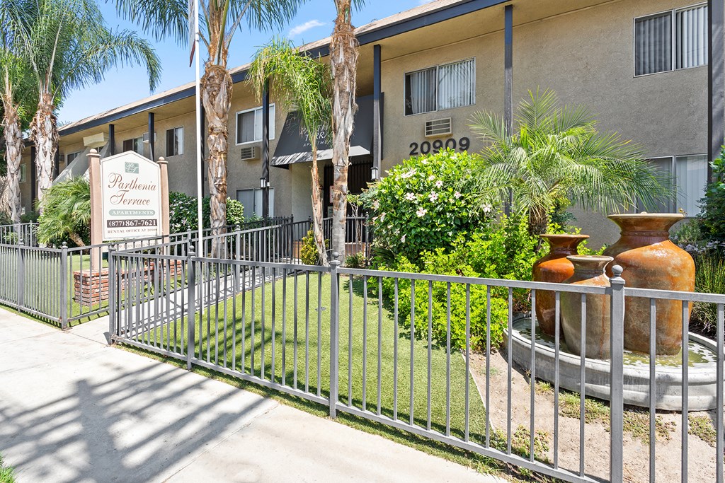 Front Entrance at Parthenia Terrace Apartments, California, 91304