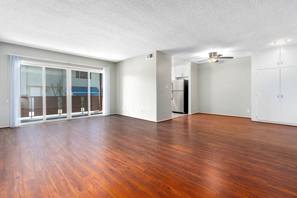 Pet-Friendly Apartments in Sherman Oaks CA - Krystal Terrace - Living Room with Wood-Style Flooring
