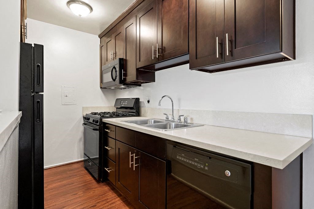 Kitchen  at Riverside Villas Apartments, Valley Village, CA, 91602