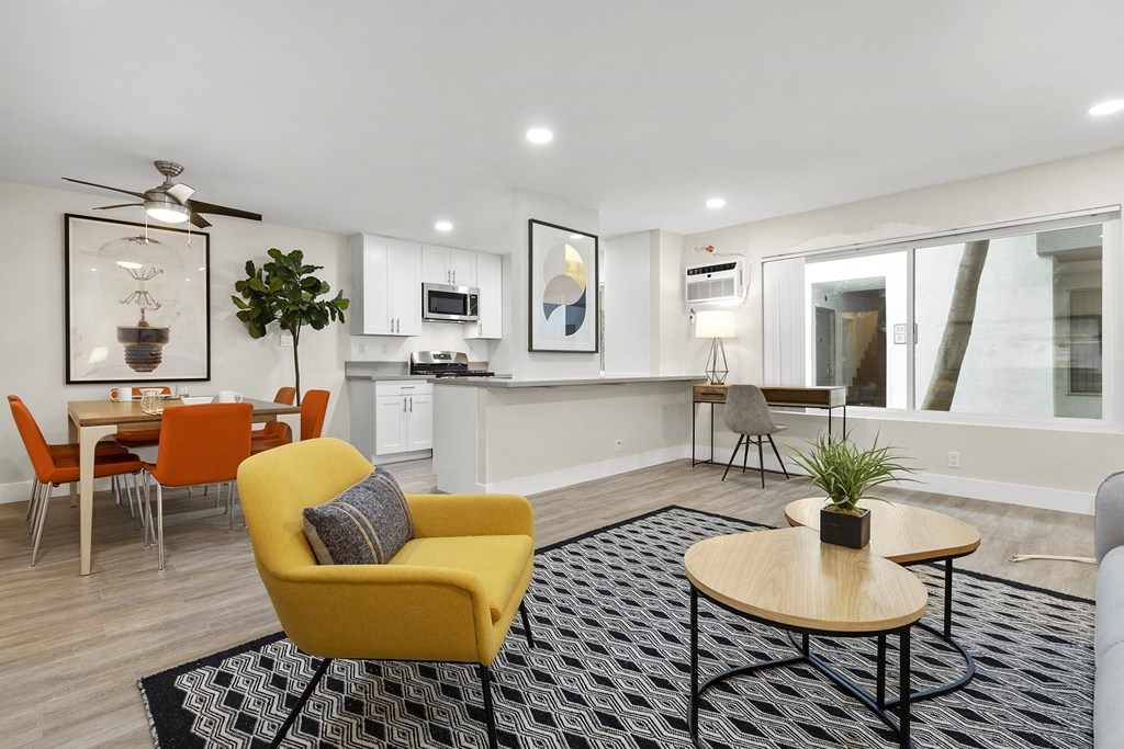 Living Area With Dining at Kling Trio Apartments, Valley Village
