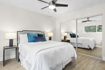 White Bedroom at Kling Trio Apartments, Valley Village