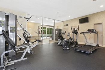 Modern Fitness Center at White Oak Terrace Apartments, California