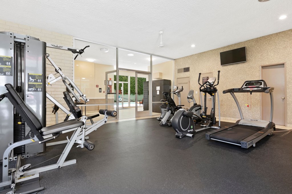 Gym Area Gym Area at White Oak Terrace Apartments, Encino, CA