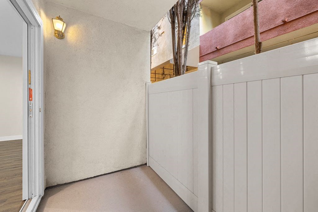 Patio at Lombardi Apartments, California