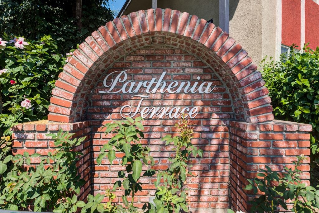 Front Signage at Parthenia Terrace Apartments, Canoga Park