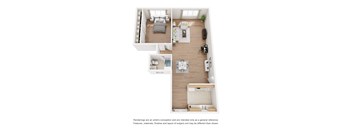 A series of four images showing different views of a modern, minimalist bedroom.