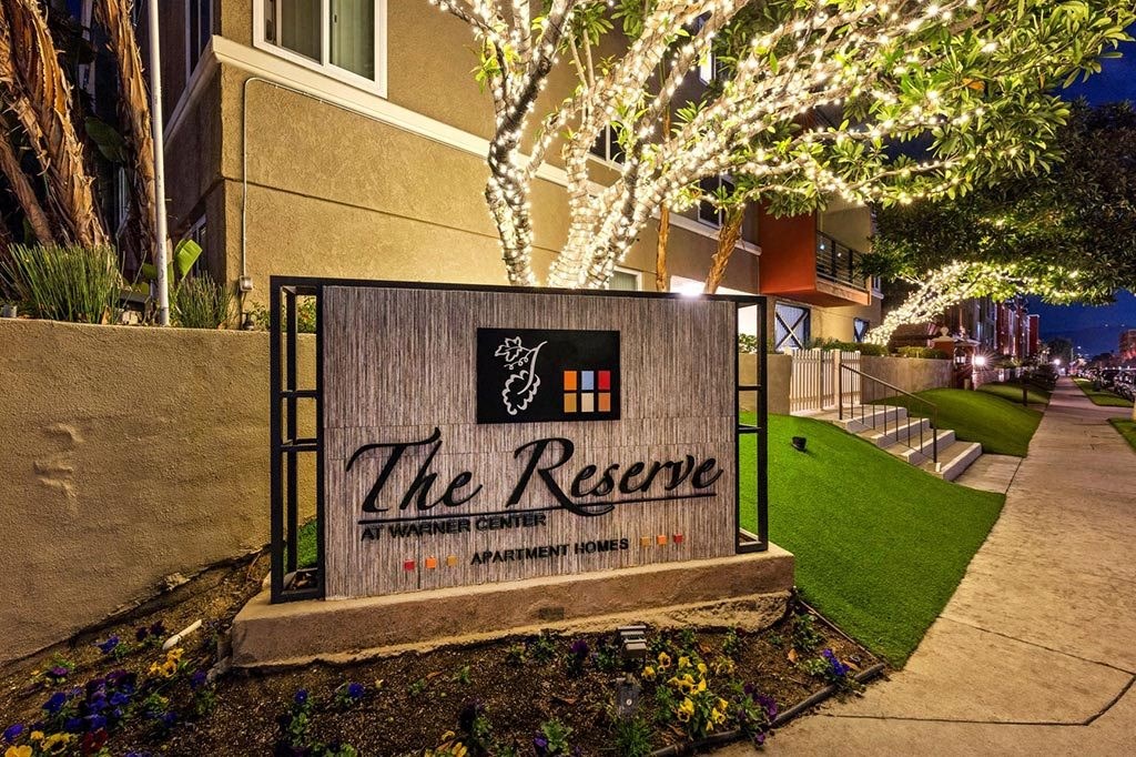 Monument Sign at The Reserve at Warner Center, Woodland Hills, California