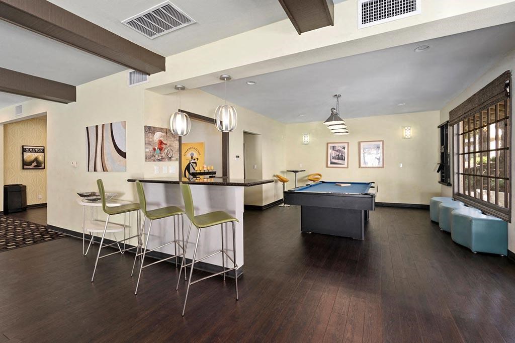 Clubhouse Pool Table at The Meadows at Westlake Village Apartments,California