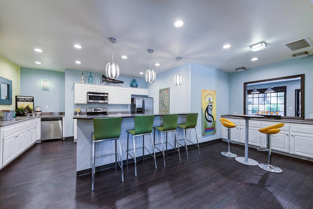 Clubhouse Kitchen at The Meadows at Westlake Village Apartments, Westlake Village, CA 91361