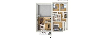 Aspen Floor Plan at The Meadows at Westlake Village, California, 91361