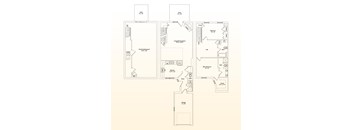 A floor plan of a house with a garage, main floor, and a second floor.
