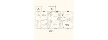A floor plan of a house with labeled rooms and dimensions.