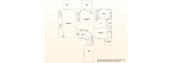 A floor plan of a Beaumont Square home with a unique floor plan layout.