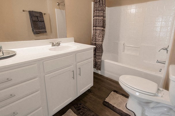 a bathroom with a toilet and a sink and a shower