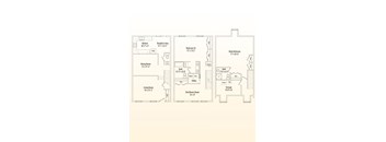 A floor plan of a house with labeled rooms and dimensions.