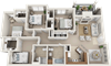 4 Bedroom 2 Bathroom floor plan 4 Bedroom 2 Bathroom floor plan at The Life at Westland Estates, Texas, 76108