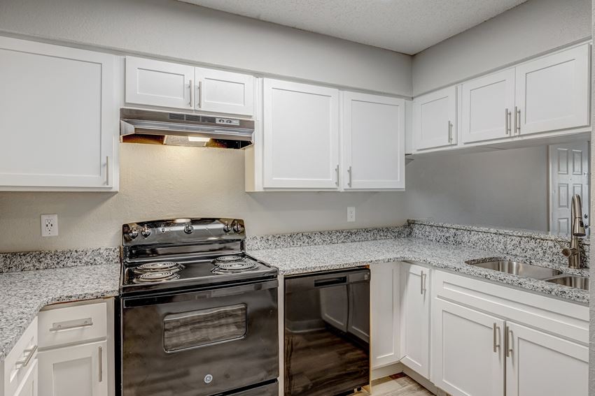 Kitchen with new appliances Kitchen with new appliances at The Life at Highland Village, Missouri, 64129 - Photo Gallery