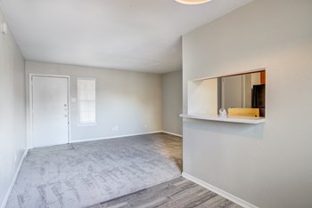 Vacant living room area Vacant living room area at The Life at Park View, Texas - Photo Gallery 4