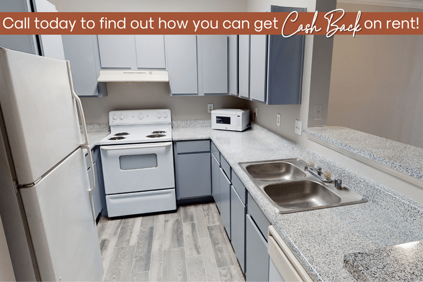 this is a photo of a kitchen in a 1 bedroom apartment at deer hill apartments in c - Photo Gallery 1