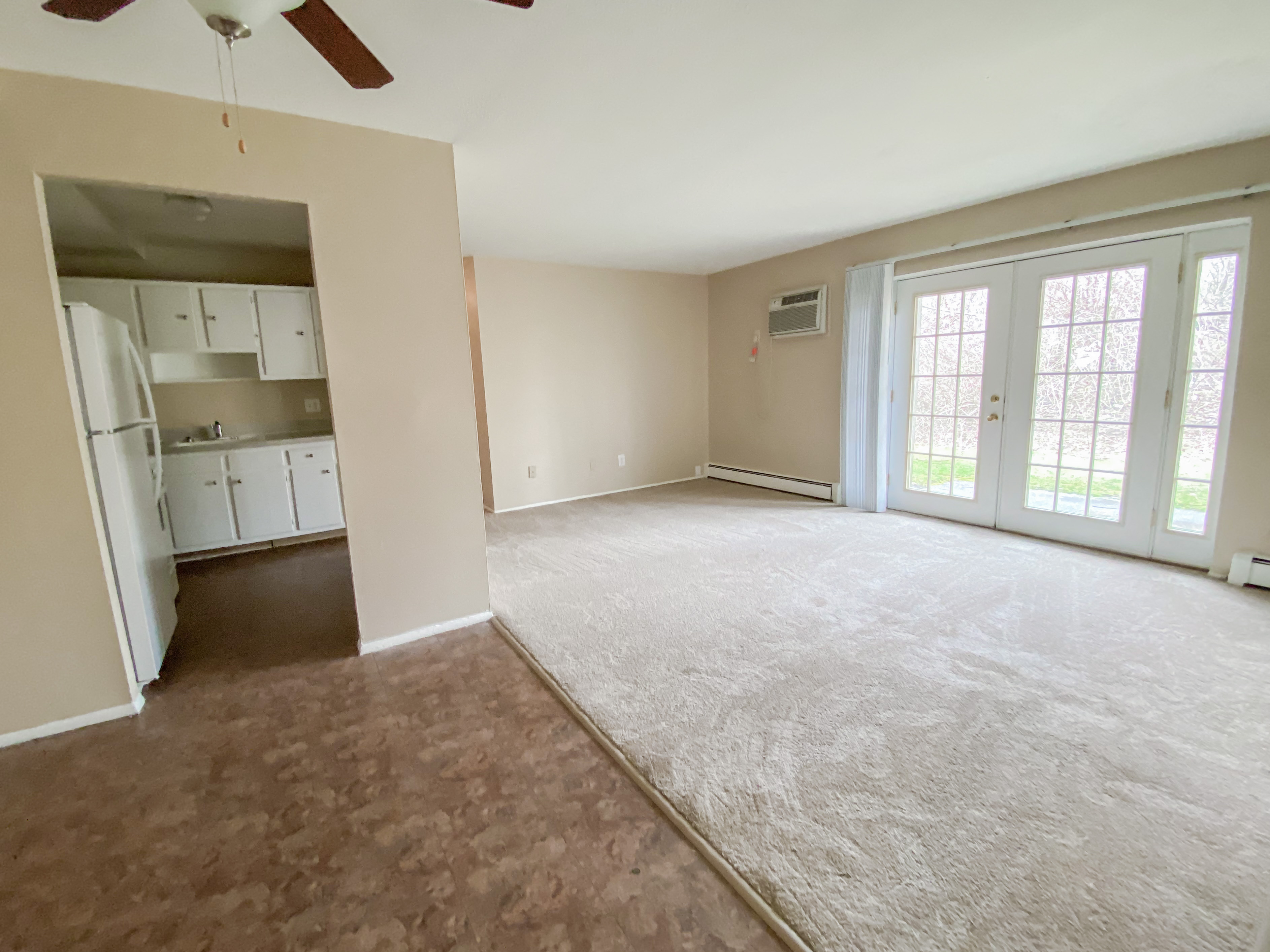 2 Bed Apartment - Dining, Kitchen, & Living Room