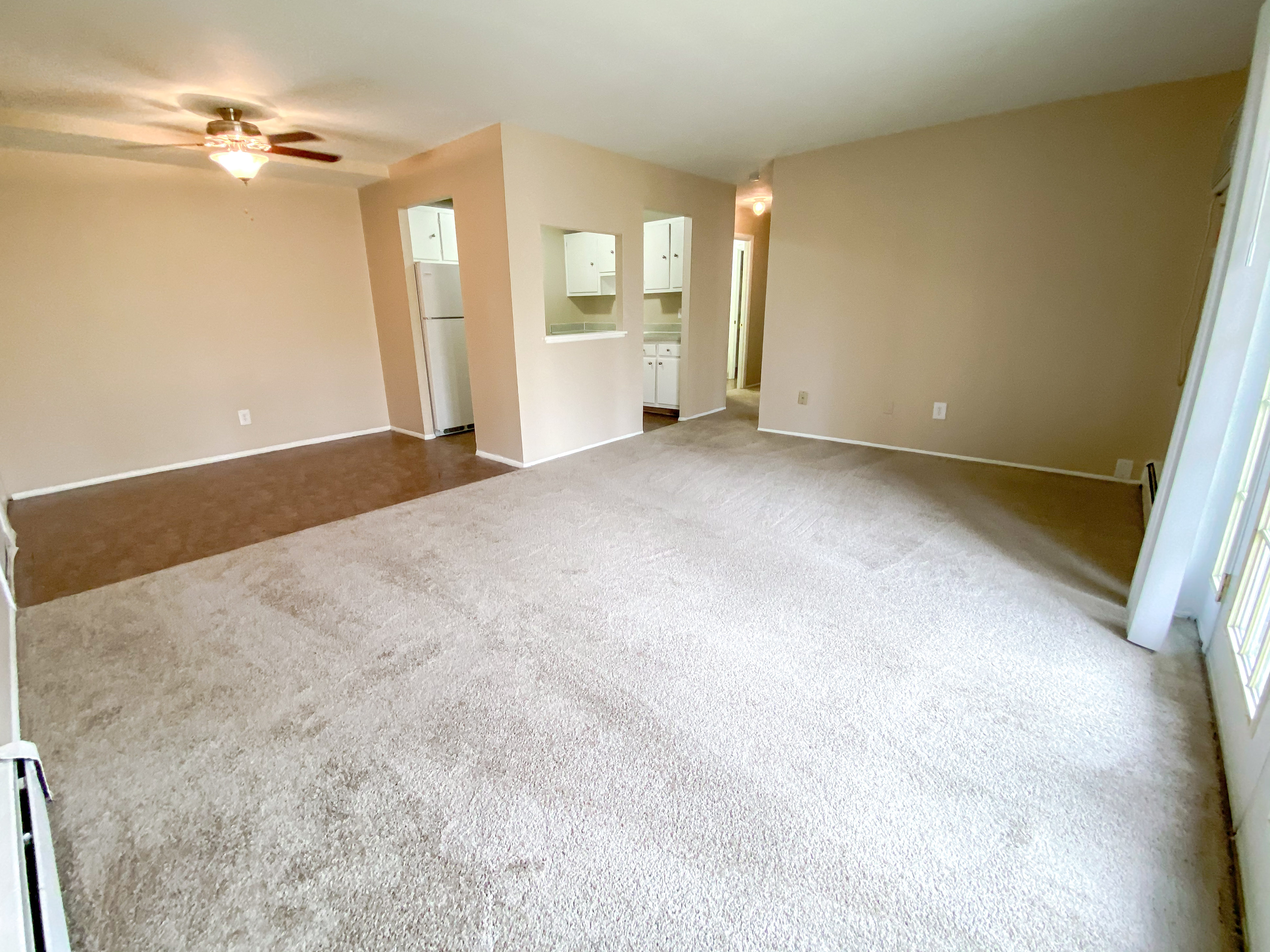 2 Bed Apartment - Dining, Kitchen, & Living Room