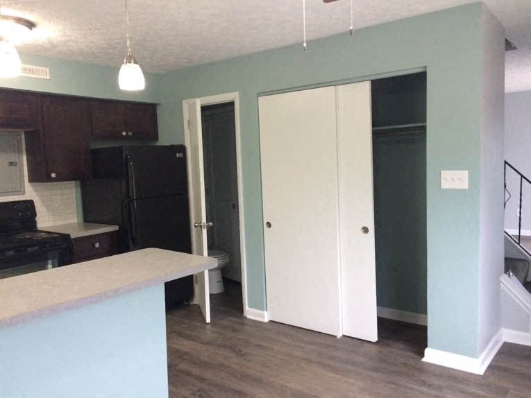 Kitchen Wit H Black Appliances at Garfield Villa Apartments, Garfield Heights