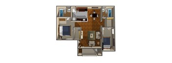 Two Bedroom, Two Bath