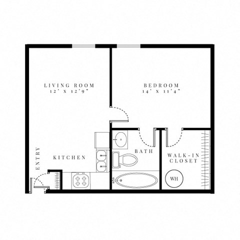 One Bedroom Floor Plan