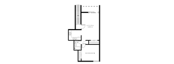 One bedroom one bathroom floor plan