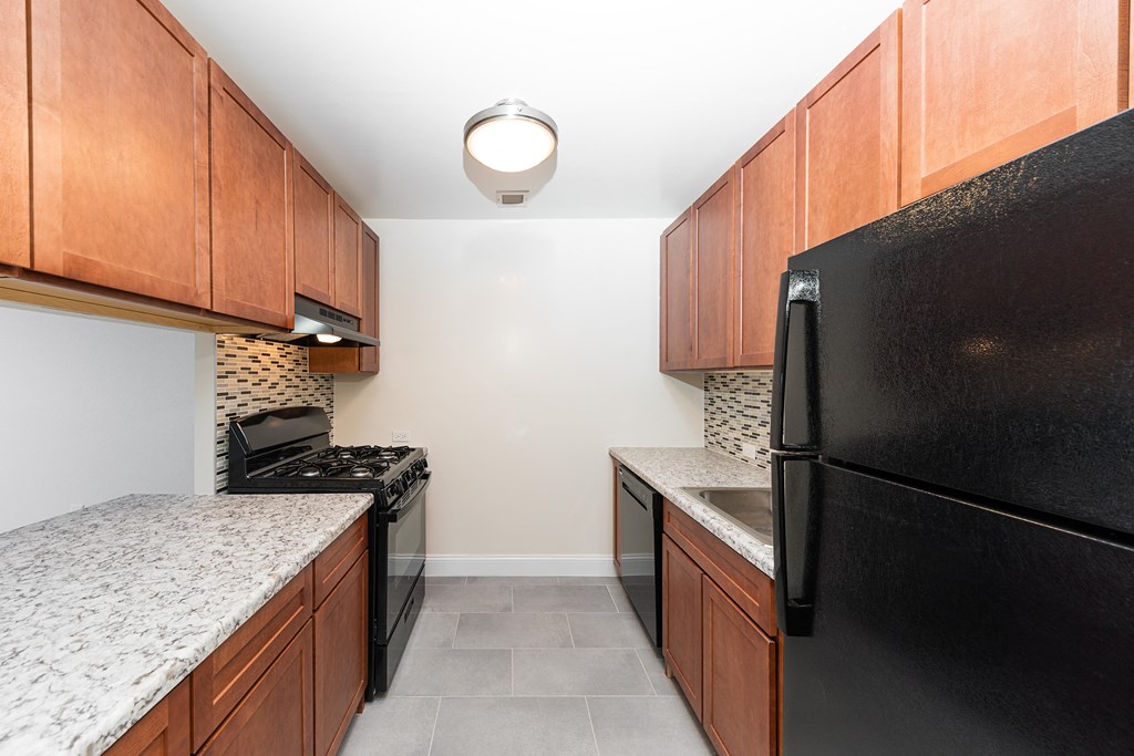 kitchen with granite countertops