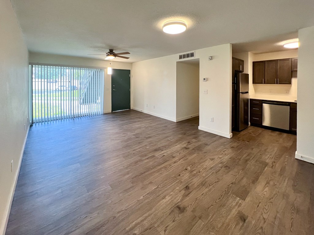 Living room with patio