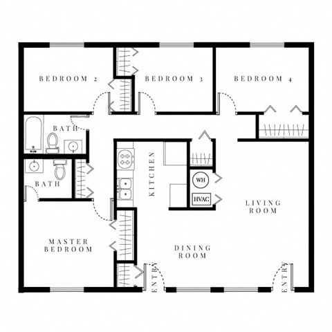 Four bedroom floor plan