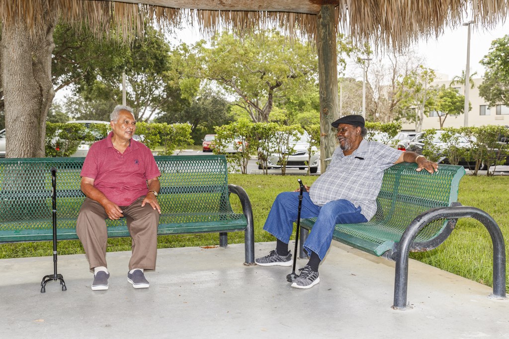 Residents on Benches
