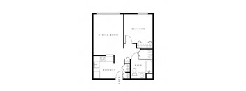 One bedroom floor plan