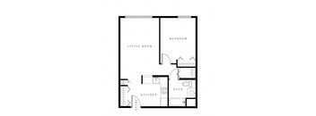 One bedroom floor plan