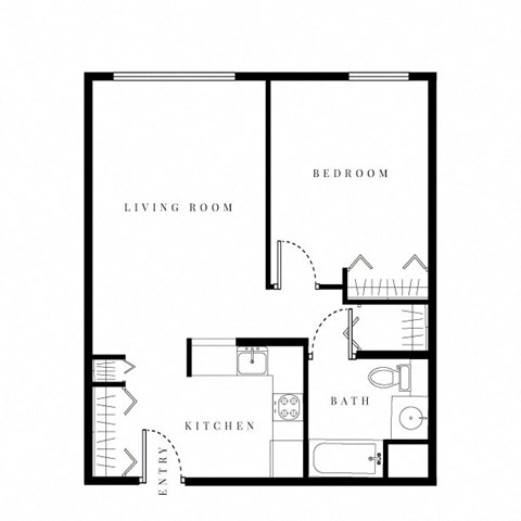 One bedroom floor plan