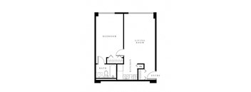 One bedroom floor plan