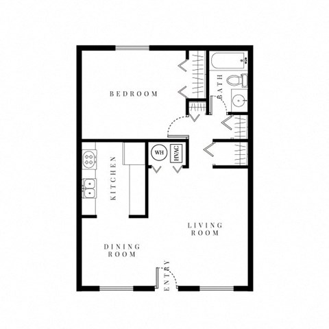 One bedroom floor plan