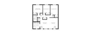 Three bedroom floor plan