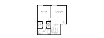 Lobby One Bedroom Floor Plan