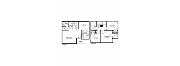 two bedroom floor plan  the residences at sawmill estates apartments in