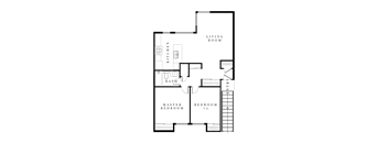 3 Bedroom, 1 Bathroom Floorplan