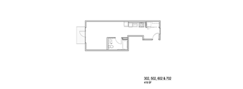 02 Floor Plan at Junction Central, Seattle Washington