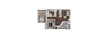 a1 floor plan  1 bedroom  1190 square feet  the villa