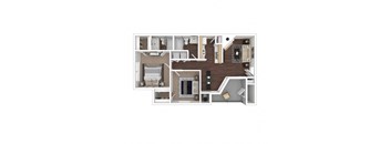 a796 floor plan  1 bedroom with 1 bath  119