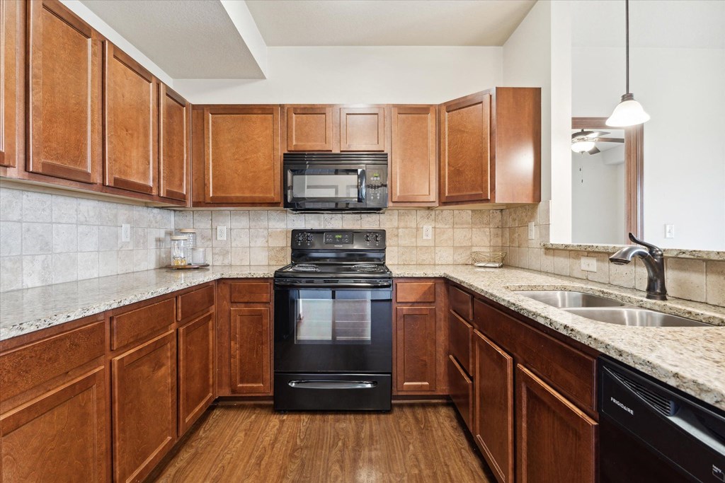 Kitchen with Black Appliances
