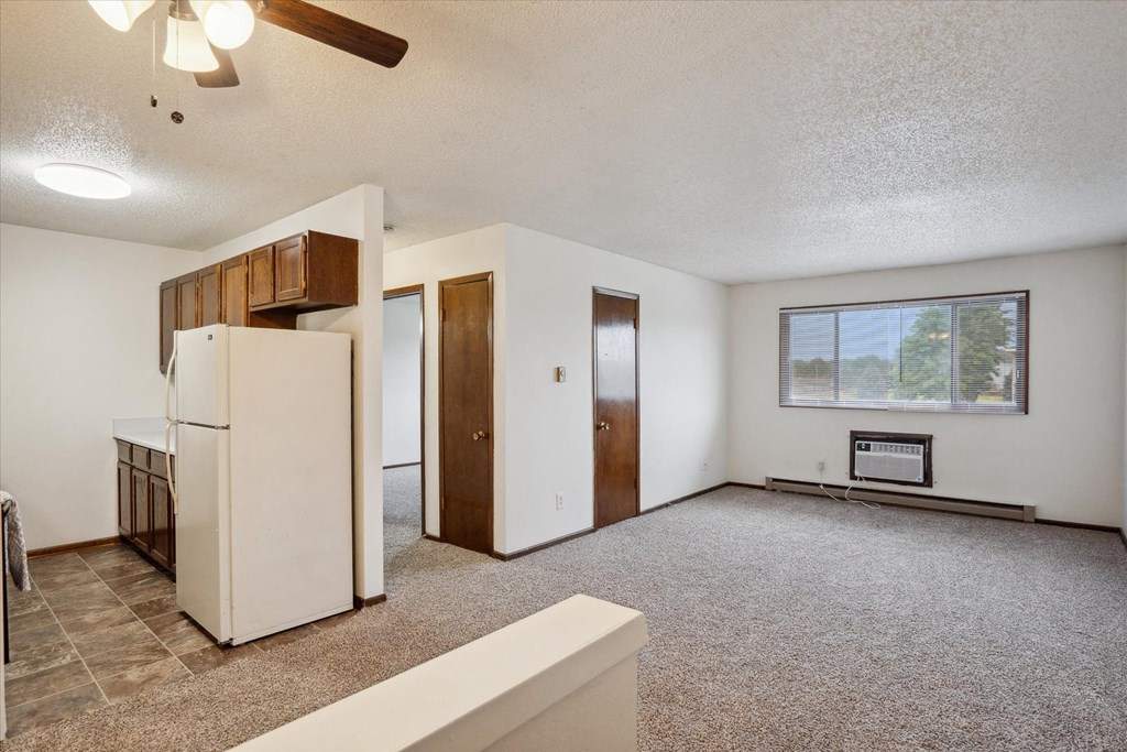 Spacious Living Area with Carpet