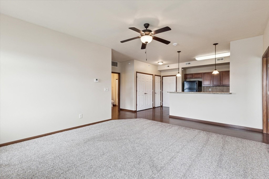 Living Room with Plush Carpeting